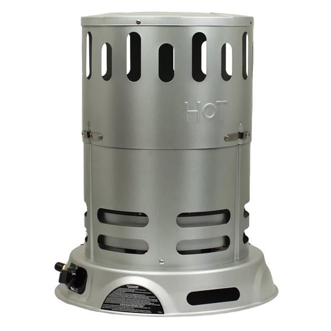 Gray Propane Convection Heater with Thermostat and Automatic Shut-off