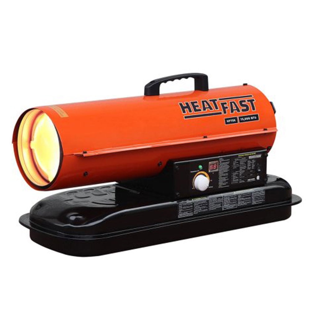HeatFast HF75K 75,000 BTU Portable Forced Air Kerosene Salamander Space  Heater - Walmart.com