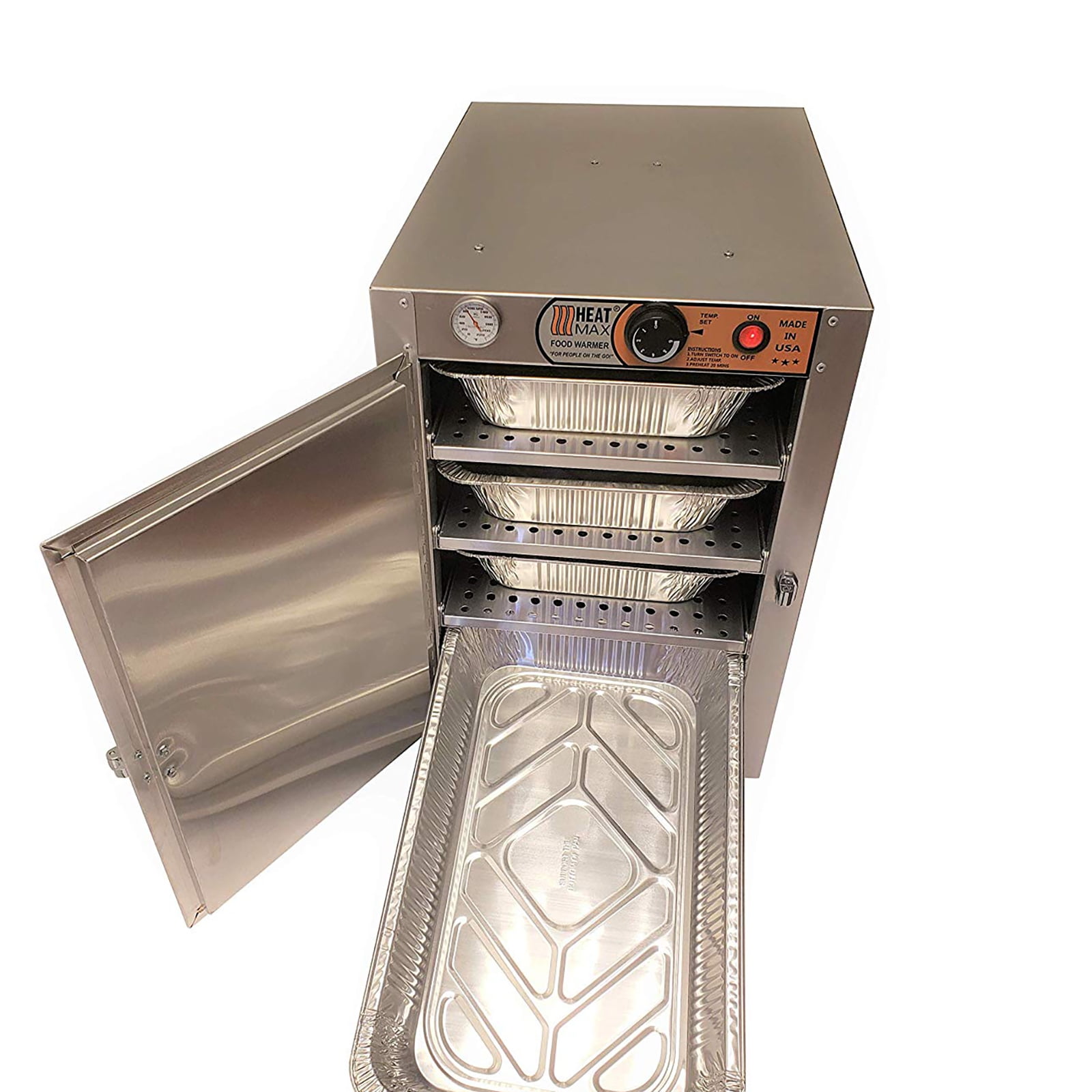 HeatMax 162224 Electric Party Catering Full Size 3.25" Tall Pans Hot Box Food Warmer, The Original and The Best, NSF/UL Certified Great for Schools and Churches - Made in USA with Service, Support