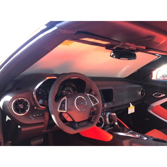 HeatShield, The Original Windshield Sun Shade, Custom-Fit for Chevrolet Camaro Convertible w/o Sensor 2016, 2017, 2018, 2019, 2020, 2021, Silver Series