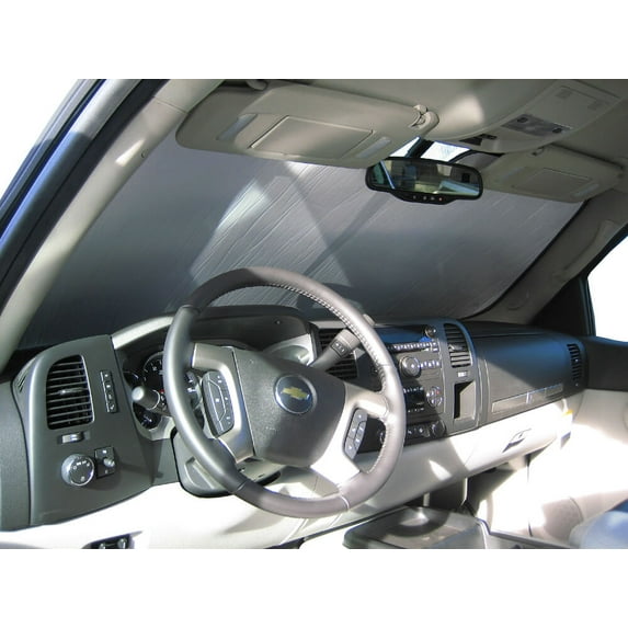 HeatShield, The Original Windshield Sun Shade, Custom-Fit for Chevrolet Suburban 1500 SUV 2007, 2008, 2009, 2010, 2011, 2012, 2013, 2014, Silver Series