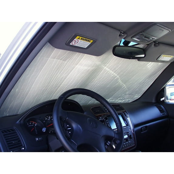 HeatShield, The Original Windshield Sun Shade, Custom-Fit for Acura MDX SUV 2001, 2002, 2003, 2004, 2005, 2006, Silver Series