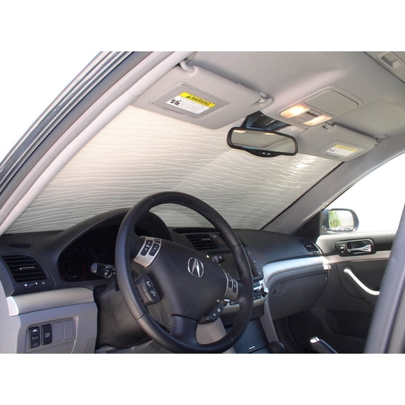 HeatShield, The Original Windshield Sun Shade, Custom-Fit for Acura TSX Sedan 2004, 2005, 2006, 2007, 2008, Silver Series