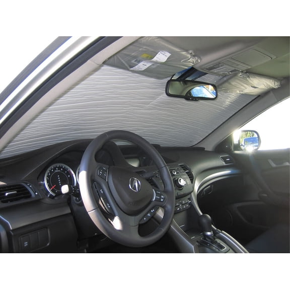 HeatShield, The Original Windshield Sun Shade, Custom-Fit for Acura TSX Sedan 2009, 2010, 2011, 2012, 2013, 2014, Silver Series