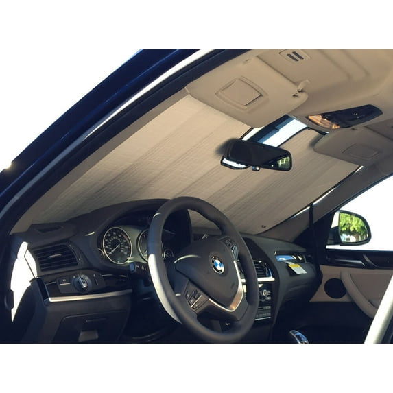 HeatShield, The Original Windshield Sun Shade, Custom-Fit for BMW X4 SUV 2015, 2016, 2017, 2018, Silver Series