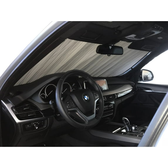 HeatShield, The Original Windshield Sun Shade, Custom-Fit for BMW X5 SUV 2014, 2015, 2016, 2017, 2018, Silver Series