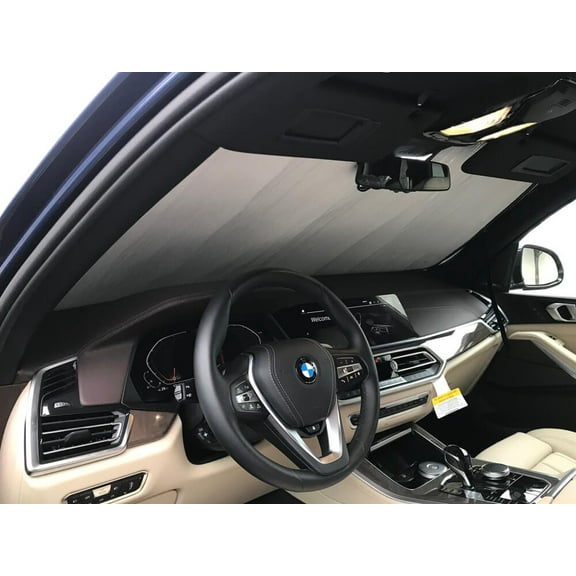 HeatShield, The Original Windshield Sun Shade, Custom-Fit for BMW X5 SUV Executive Package 2019, 2020, 2021, Silver Series