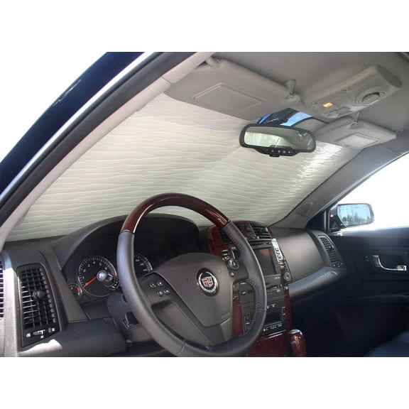 HeatShield, The Original Windshield Sun Shade, Custom-Fit for Cadillac CTS Sedan 2003, 2004, 2005, 2006, 2007, Silver Series