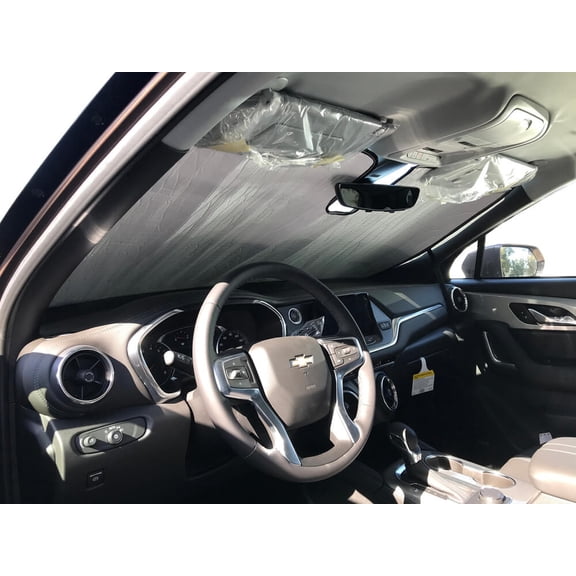 HeatShield, The Original Windshield Sun Shade, Custom-Fit for Chevrolet Blazer SUV w/ Sensor 2019, 2020, 2021, Silver Series