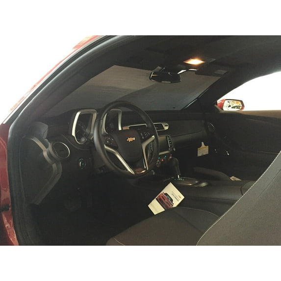 HeatShield, The Original Windshield Sun Shade, Custom-Fit for Chevrolet Camaro Coupe 2014, 2015, Silver Series