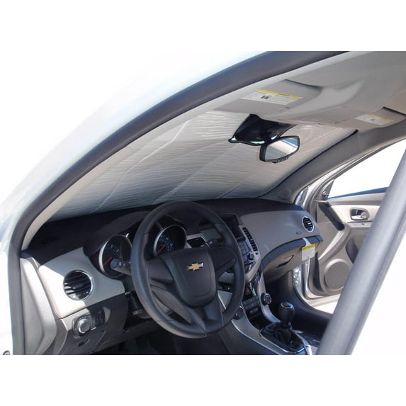 HeatShield, The Original Windshield Sun Shade, Custom-Fit for Chevrolet Cruze Sedan 2011, 2012, 2013, 2014, 2015, Silver Series