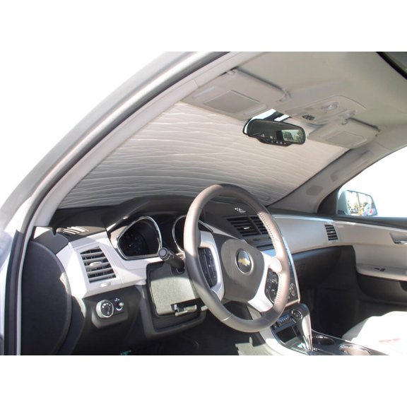 HeatShield, The Original Windshield Sun Shade, Custom-Fit for Chevrolet Traverse SUV w/o Sensor 2009-2017, Silver Series