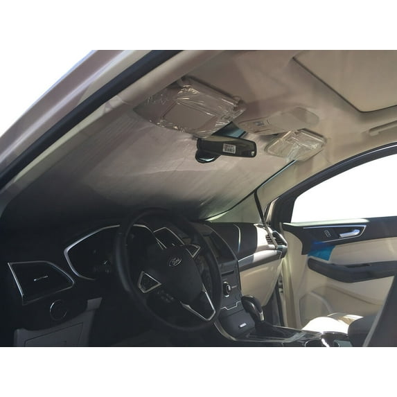 HeatShield, The Original Windshield Sun Shade, Custom-Fit for Ford Edge SUV 2015, 2016, 2017, 2018, Silver Series