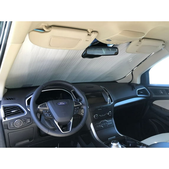 HeatShield, The Original Windshield Sun Shade, Custom-Fit for Ford Edge SUV 2019, 2020, 2021, Silver Series