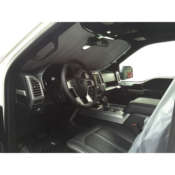 HeatShield, The Original Windshield Sun Shade, Custom-Fit for Ford F-350 Super Duty Truck (Standard Cab) w/ Sensor 2017, 2018, 2019, Silver Series