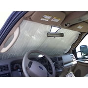 HeatShield, The Original Windshield Sun Shade, Custom-Fit for Ford F-350 Truck Extended Cab 1999-2007, Silver Series
