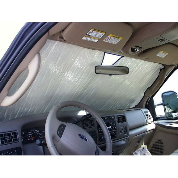 HeatShield, The Original Windshield Sun Shade, Custom-Fit for Ford F-550 Super Duty Truck (Standard Cab) 1999-2007, Silver Series
