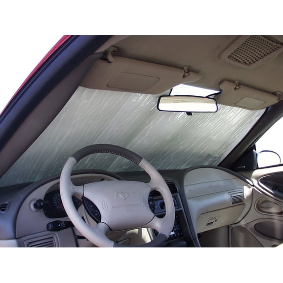 HeatShield, The Original Windshield Sun Shade, Custom-Fit for Ford Mustang Coupe 1994-2004, Silver Series