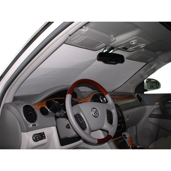 HeatShield, The Original Windshield Sun Shade, Custom-Fit for GMC Acadia SUV w/o Sensor 2007, 2008, 2009, 2010, 2011, 2012, Silver Series