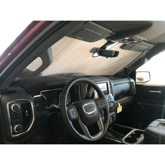 HeatShield, The Original Windshield Sun Shade, Custom-Fit for GMC Sierra 1500 Truck (Standard Cab) w/ Sensor 2019, 2020, Silver Series