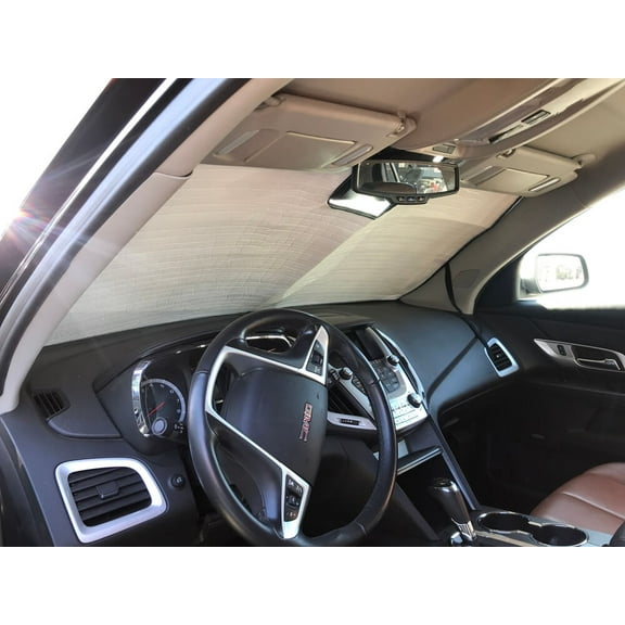 HeatShield, The Original Windshield Sun Shade, Custom-Fit for GMC Terrain SUV 2010, 2011, 2012, 2013, 2014, 2015, 2016, 2017, Silver Series