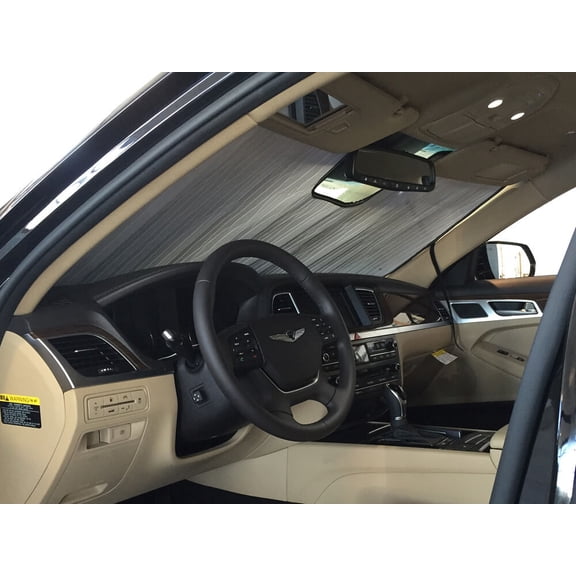 HeatShield, The Original Windshield Sun Shade, Custom-Fit for Genesis G80 Sedan 2017, Silver Series