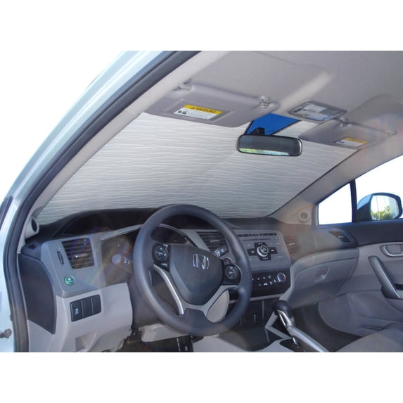 HeatShield, The Original Windshield Sun Shade, Custom-Fit for Honda Civic Coupe 2012, 2013, 2014, 2015, Silver Series