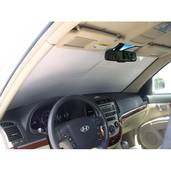 HeatShield, The Original Windshield Sun Shade, Custom-Fit for Hyundai Santa Fe SUV 2007, 2008, 2009, 2010, 2011, 2012, Silver Series
