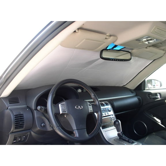 HeatShield, The Original Windshield Sun Shade, Custom-Fit for Infiniti G35 Coupe 2003, 2004, 2005, 2006, 2007, Silver Series