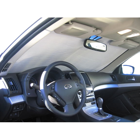 HeatShield, The Original Windshield Sun Shade, Custom-Fit for Infiniti G37 Coupe 2008, 2009, 2010, 2011, 2012, 2013, Silver Series