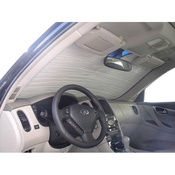 HeatShield, The Original Windshield Sun Shade, Custom-Fit for Infiniti QX50 SUV 2014, 2015, 2016, 2017, Silver Series