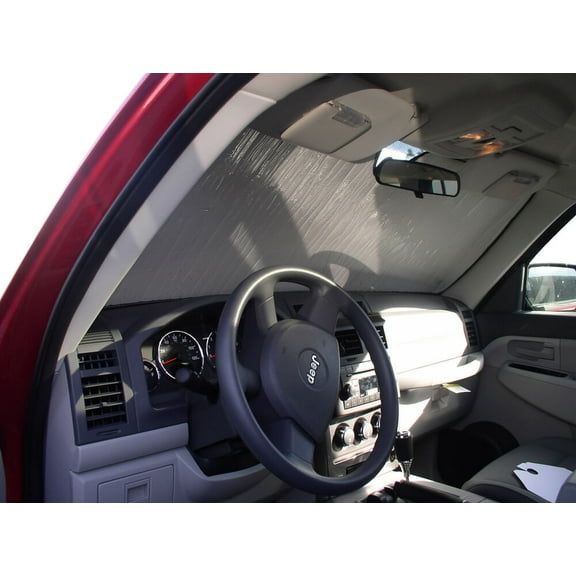 HeatShield, The Original Windshield Sun Shade, Custom-Fit for Jeep Liberty SUV 2008, 2009, 2010, 2011, 2012, 2013, Silver Series