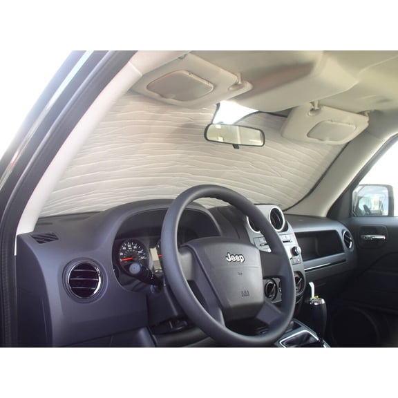 HeatShield, The Original Windshield Sun Shade, Custom-Fit for Jeep Patriot SUV 2007-2017, Silver Series