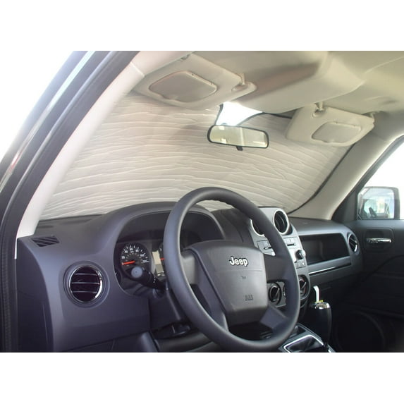 HeatShield, The Original Windshield Sun Shade, Custom-Fit for Jeep Patriot SUV 2007-2017, Silver Series