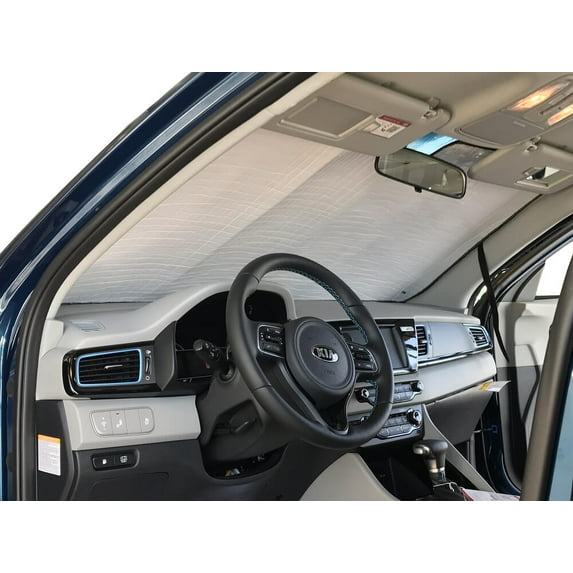 HeatShield, The Original Windshield Sun Shade, Custom-Fit for Kia Niro SUV w/o Sensor 2017, 2018, 2019, 2020, Silver Series