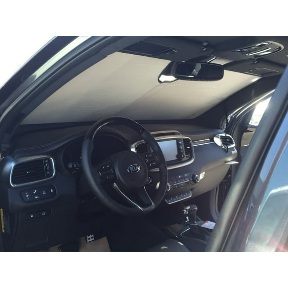 HeatShield, The Original Windshield Sun Shade, Custom-Fit for Kia Sorento SUV w/ Sensor 2016, 2017, 2018, 2019, 2020, Silver Series