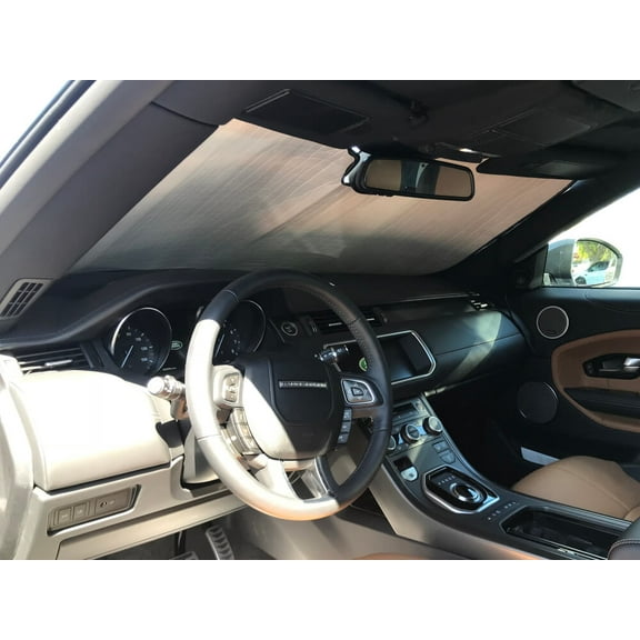 HeatShield, The Original Windshield Sun Shade, Custom-Fit for Land Rover Range Rover Evoque Convertible 2017, 2018, 2019, Silver Series