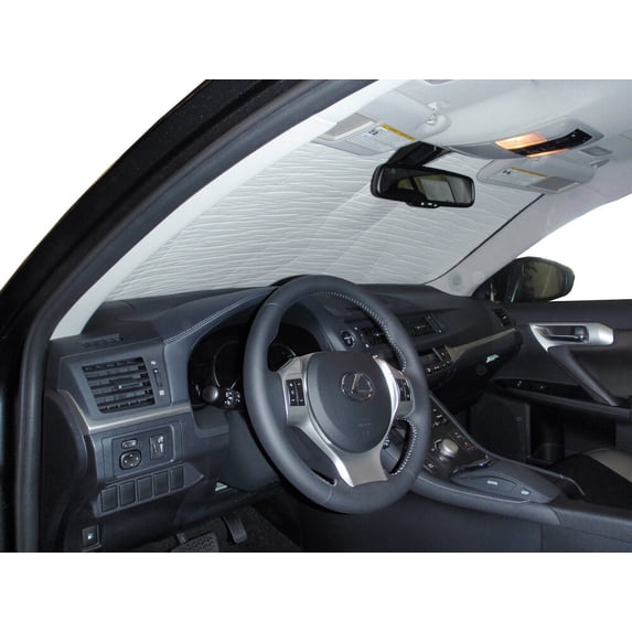 HeatShield, The Original Windshield Sun Shade, Custom-Fit for Lexus CT200h Hatchback (5D) 2011, 2012, 2013, 2014, 2015, 2016, 2017, Silver Series