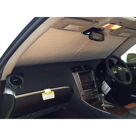 HeatShield, The Original Windshield Sun Shade, Custom-Fit for Lexus IS250 Convertible 2010, 2011, 2012, 2013, 2014, 2015, Silver Series