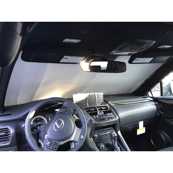 HeatShield, The Original Windshield Sun Shade, Custom-Fit for Lexus NX300 SUV w/ Sensor 2018, 2019, Silver Series