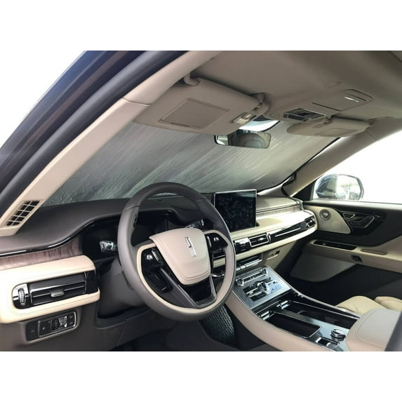 HeatShield, The Original Windshield Sun Shade, Custom-Fit for Lincoln Aviator SUV 2020, 2021, Silver Series