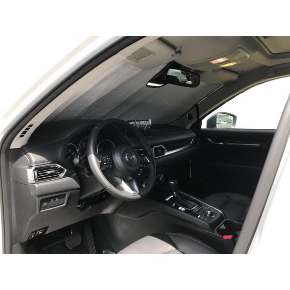 HeatShield, The Original Windshield Sun Shade, Custom-Fit for Mazda CX-5 SUV w/ Sensor 2017, 2018, 2019, 2020, 2021, Silver Series