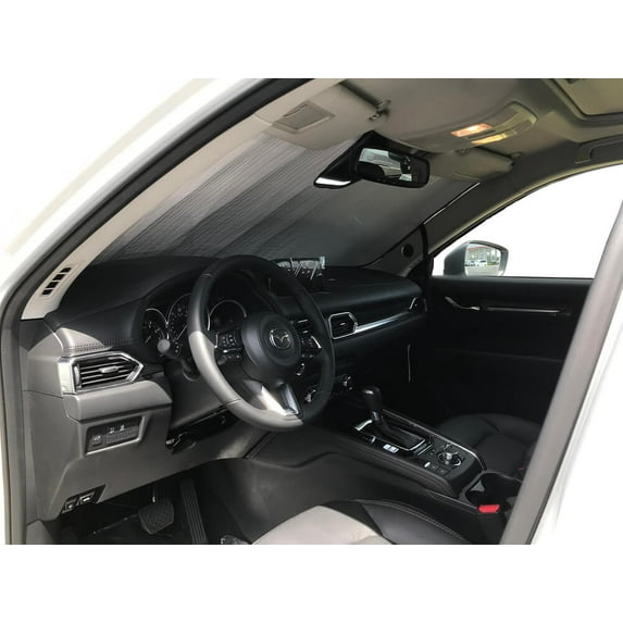 HeatShield, The Original Windshield Sun Shade, Custom-Fit for Mazda CX-5 SUV w/ Sensor 2017, 2018, 2019, 2020, 2021, Silver Series