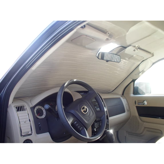 HeatShield, The Original Windshield Sun Shade, Custom-Fit for Mazda Tribute SUV 2008, 2009, 2010, 2011, Silver Series
