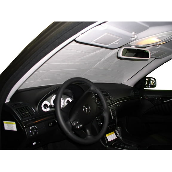 HeatShield, The Original Windshield Sun Shade, Custom-Fit for Mercedes-Benz E350 Sedan 2006, 2007, 2008, 2009, Silver Series