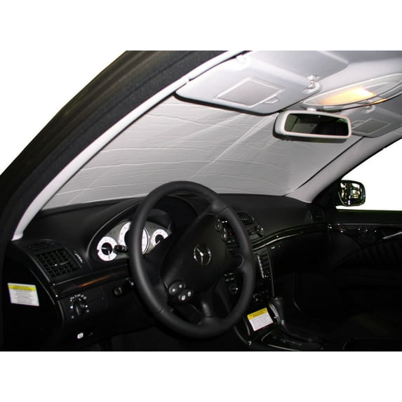 HeatShield, The Original Windshield Sun Shade, Custom-Fit for Mercedes-Benz E350 Sedan 2006, 2007, 2008, 2009, Silver Series