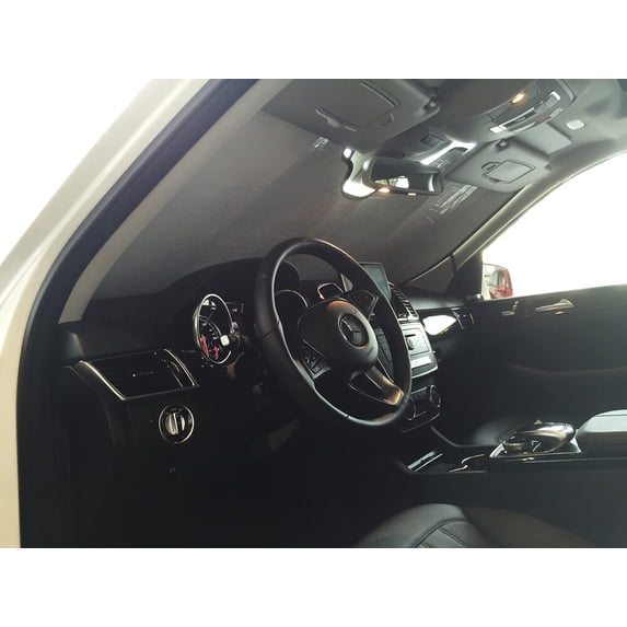HeatShield, The Original Windshield Sun Shade, Custom-Fit for Mercedes-Benz GLE63 AMG S SUV 2016, 2017, 2018, 2019, Silver Series