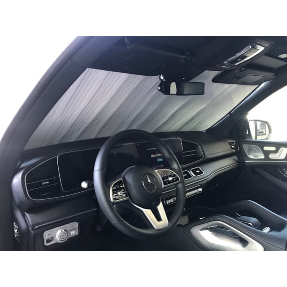 HeatShield, The Original Windshield Sun Shade, Custom-Fit for Mercedes-Benz GLS580 SUV w/ Driver Assistance Package 2020, 2021, Silver Series