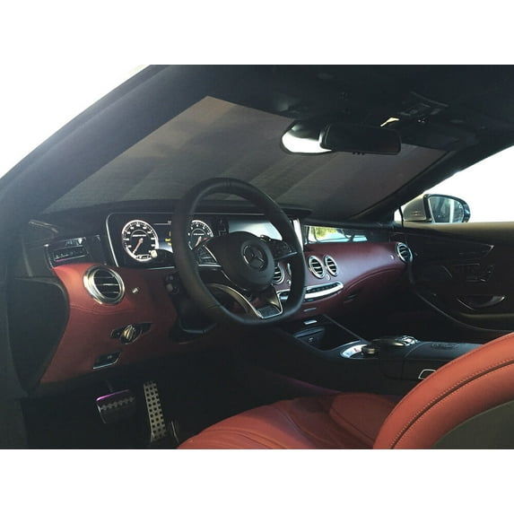 HeatShield, The Original Windshield Sun Shade, Custom-Fit for Mercedes-Benz S65 AMG Convertible 2015, 2016, 2017, Silver Series