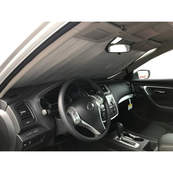 HeatShield, The Original Windshield Sun Shade, Custom-Fit for Nissan Altima Sedan 2013, 2014, 2015, 2016, 2017, 2018, Silver Series